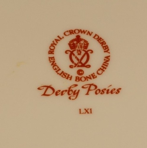 1998 ROYAL CROWN DERBY POSIES 8 1/2" SALAD PLATE ENGLISH BONE CHINA 2ND LXI - Picture 7 of 7