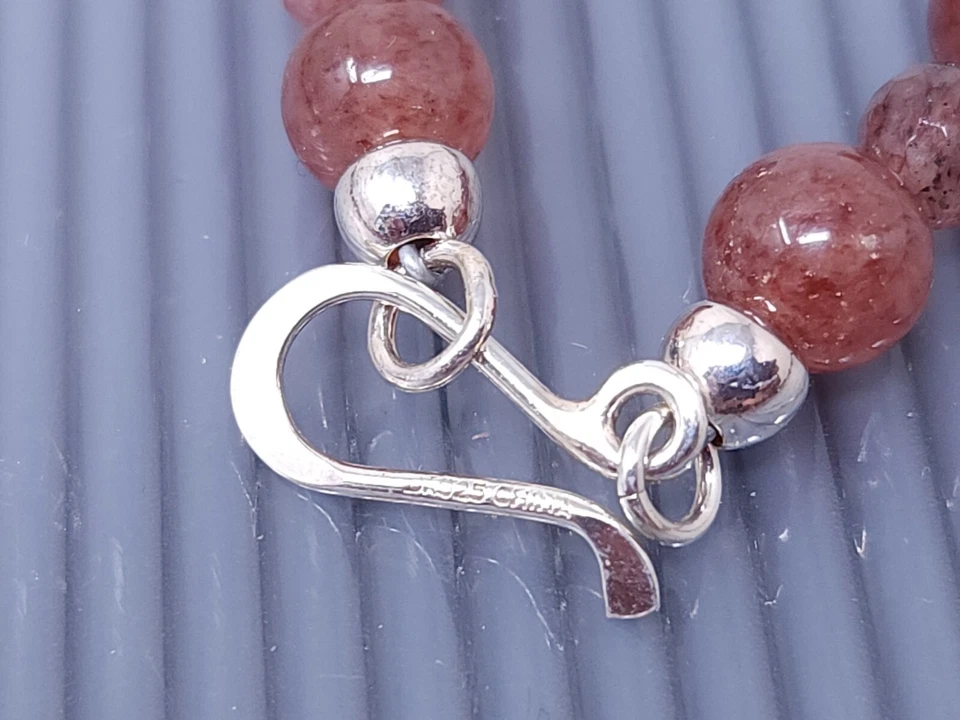 Collar Largo Vintage DTR Jay King Plata Esterlina AVENTURINA Cuentas 34" Foto 3 de 4