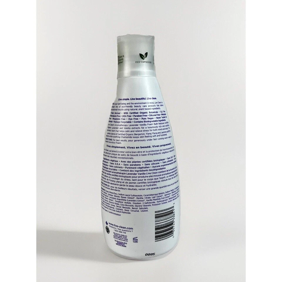 Live Clean Aromatherapy Foam Bath Lavender Vanilla 25 Fl. Oz. - Image 4 of 4