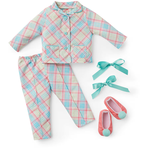 AMERICAN GIRL MELODY MELODY'S PLAID PAJAMAS FOR 18" DOLL NEW (no doll)