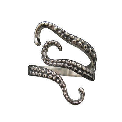 Handmade Sterling Silver Ring Octopus Genuine Solid Stamped 925 Empress