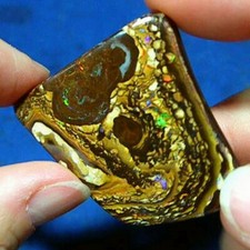 Color-Filled Veins  80ct Natural Australian Solid Yowah Boulder Opal  Video