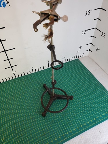 Vintage Fisher Scientific Cast Iron Lab Stand W/ Clamp Holder & Rings 25" Tall - Picture 8 of 8