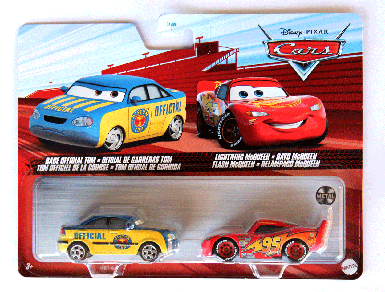 Disney Pixar The World of Cars Race Official Tom & Lightning McQueen 2 Pack