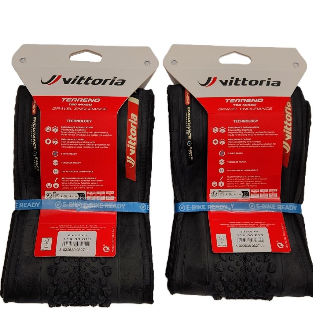 Vittoria Terreno T50 700x50 Mixed Bike Tires Black Tubeless