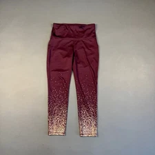 Xersion Burgundy Fitted Legging Womens Size M 28x24 Wicking High 130-33777