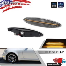For Lexus SC430 2002-2010 Clear Amber LED Front Bumper Side Marker Signal Lights