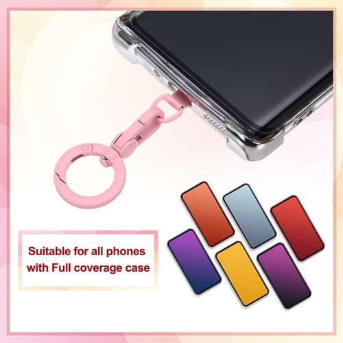 2 Pcs Phone Tether Tab Rotatable 360° Double Opening Snap Hooks, Black - Zdjęcie 5 z 7