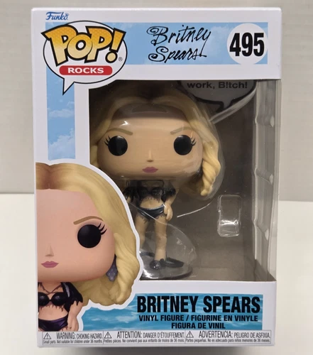 BRITNEY SPEARS - Work B!tch - Funko POP! Rocks #495 Vinyl Figure NEW / BOX WEAR