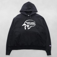 Champion Reverse Weave Hoodie, Size XL Black, Blue Tag, Reissue