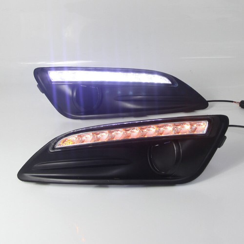 LED Daytime Running Light Turn Indicator Fog Lamp Bumper For Ford Fiesta 13-14 - Picture 2 of 10