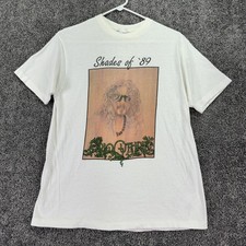 Vtg Arlo Guthrie Shirt Mens Large White Shades Of 89 Graphic Tour Hanes USA