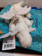 Jellycat Snow Dragon White Plush Keychain Bag Charm Mini Cute NWT New