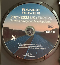 Range Rover Sat Nav DVD 2022 UK & Europe Disc "C" , Discovery 3 & RR Sport L322