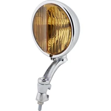 Fog Lamp with Bracket, Amber, fits 1939 Chevy Passenger Car