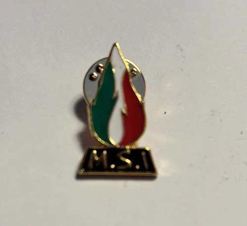 Badge, Italian Social Movement - MSI - Flame Tricolor - Metal