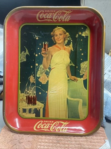 1935 Orig Vintage Metal "Coca Cola Advertising Tray" American Art Works Inc