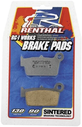 Pastillas de freno traseras Renthal RC-1 Sintered Works para Honda 1996-01 CR 125R CR BP-103 Foto 2 de 4