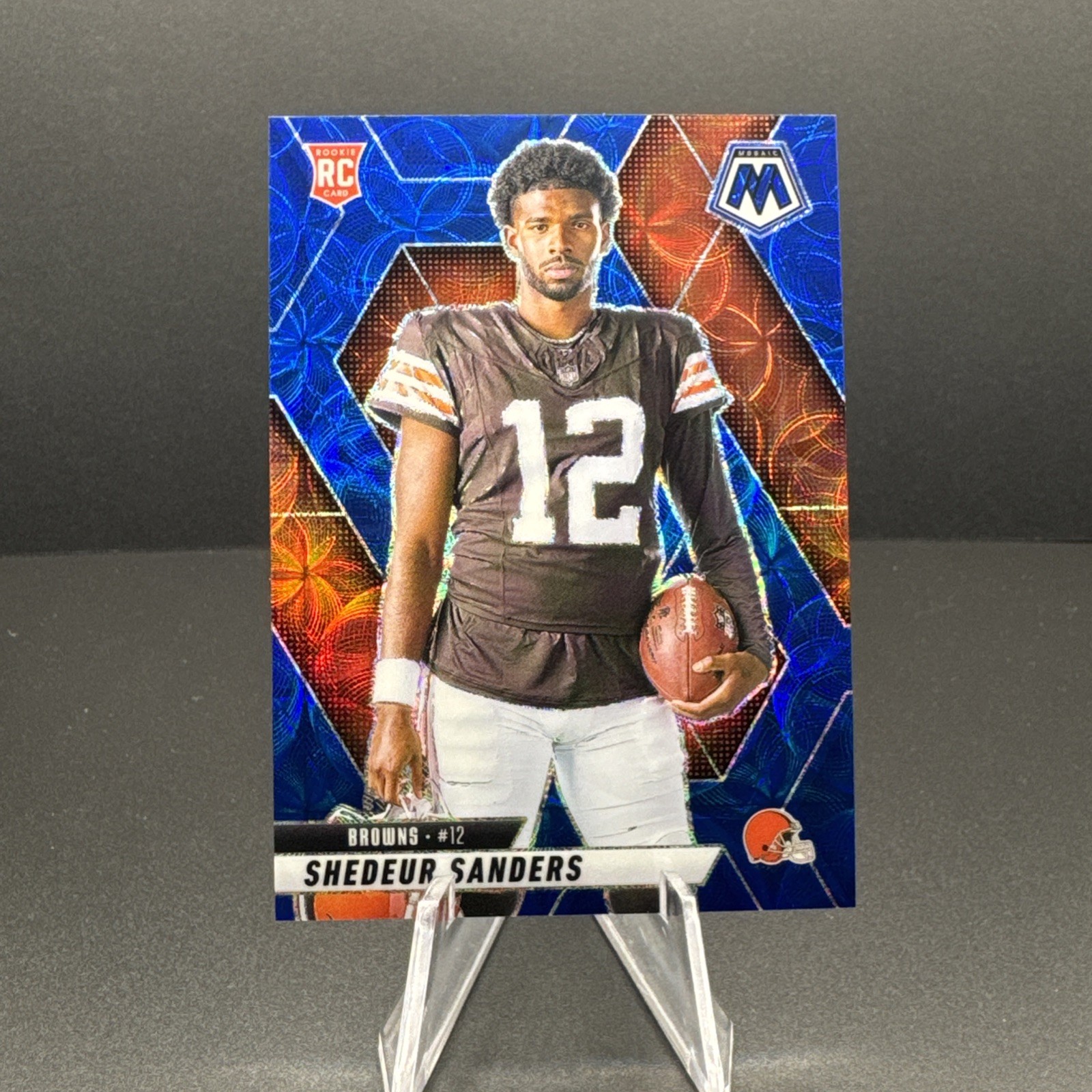 2025 Panini Mosaic Rookie Variation Shedeur Sanders RC Blue Scope Prizm SP #290