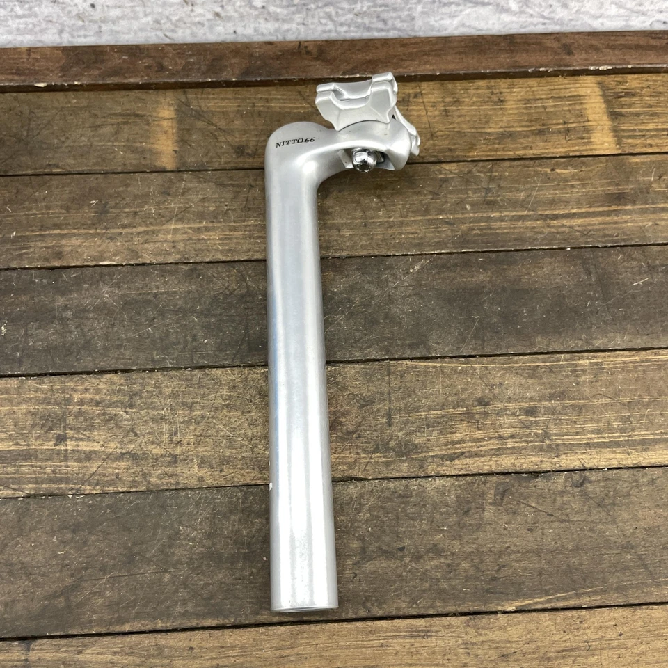 Tija de sillín Nitto Crystal Fellow Pillar 27,2 mm nueva de stock S66-230 forjada hacia adelante Japón Foto 2 de 4