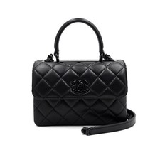CHANEL Schwarz Lammleder Black Metal Trendy CC New Mini Flap 152889261