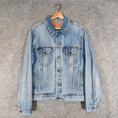 Vintage Levis Jacke Größe L hellblau Denim Typ 3 Trucker 70503 04 90er
