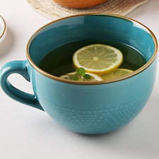24Oz Soup Mugs Microwave Safe with Handles Spoon and Coaster 24Oz Large Tea Cup