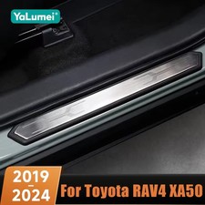 Door Sill Scuff Plate Covers For Toyota RAV4 XA50 2019 2020 2021 2022 2023 2024