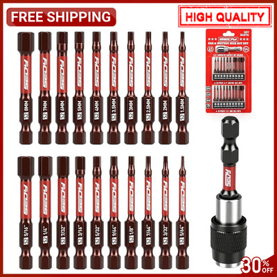 21-Piece 2.5'' Hex Head Allen Wrench Drill Bit Set, 1/4'' Hex Screwdriver Bits Set
