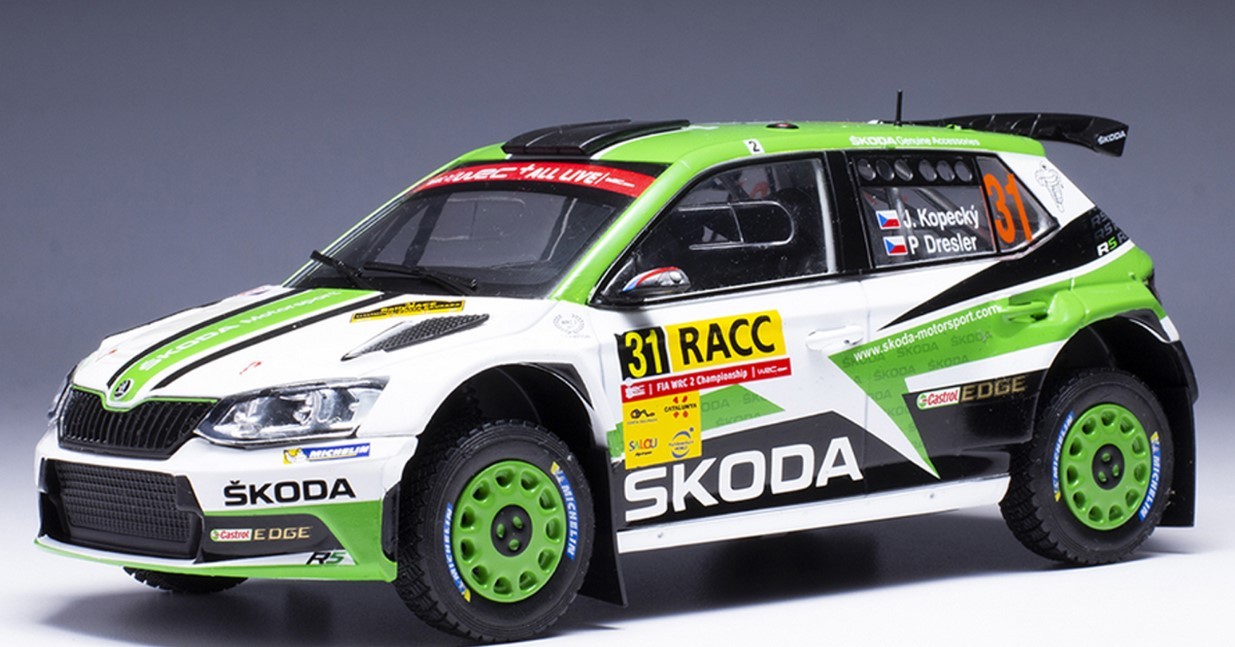 SKODA Fabia R5 31 IXOMODELS Rallye de Catalogne 2018 J.KOPECKY P.DERSLER 1/43