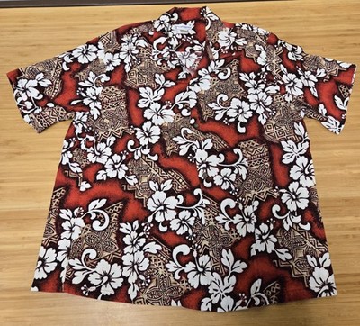 KY's International Fashion Shirt Mens Large Hawaiian Aloha Made in Hawaii USA