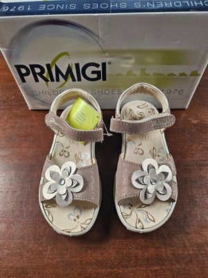 Primigi Leather Sandals Open Toe Hook & Loop Straps Little Kids 4 New in box