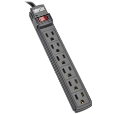 Eaton Corp PS66B 6 Outlet Power Strip Nema 5-15R Ac Ft Cord 5-15P Black Housing