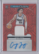 2023-24 Obsidian Colby Jones Jersey Electric Etch Orange Flood RC Auto #27/75