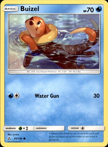Buizel 35/156 Sun & Moon Ultra Prism Common