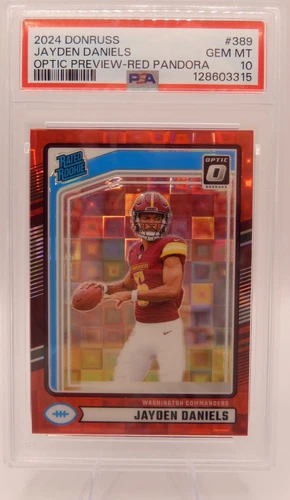 Jayden Daniels 2024 Donruss Optic Rated Rookie No.389 Prizm PSA 10