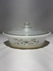 Vintage 1950’s GLASBAKE Rare FROST PINE 1Qt Lidded Casserole - PREOWNED