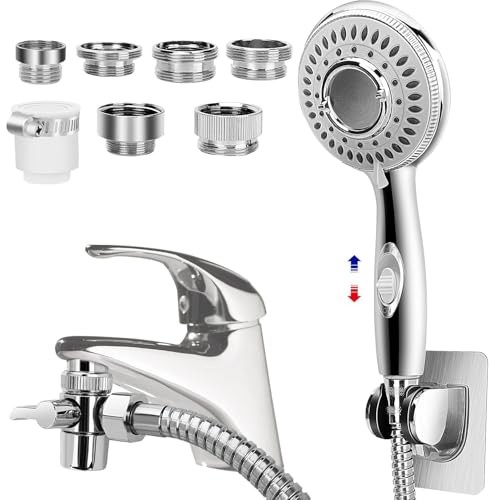Shower Head Sink - Faucet Bathtub, Hose Sprayer Attachment with 5 Adapters, - Picture 5 of 7