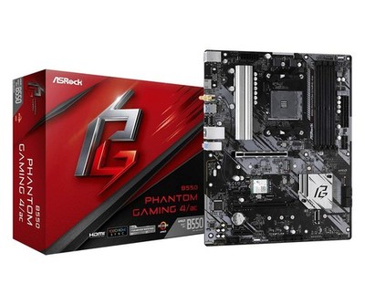 ASRock B550 Phantom Gaming 4 AC Supports 3rd Gen AMD AM4 Ryzen  / Future AMD... 