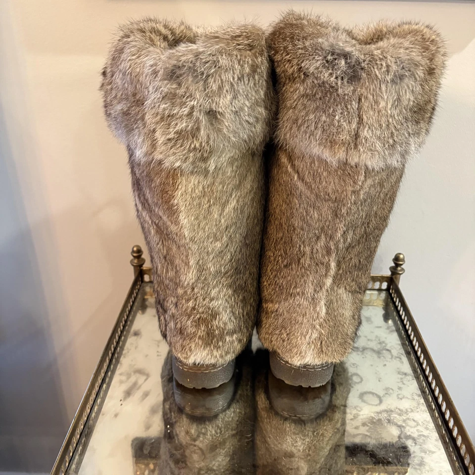 Bearpaw Elsa Botas de Piel Altas para Mujer Talla 8 Marrón Conejo Gamuza Invierno Nieve 1689W Foto 4 de 4