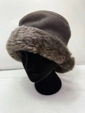 Nurseys Ladies' Luxurious Toscana Trim Sheepskin Hat Size Large Made In UK