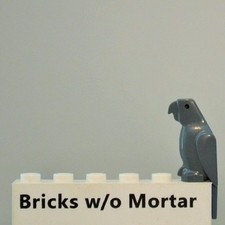 New Genuine LEGO Dark Bluish Gray Bird Animal