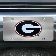 Georgia Bulldogs Diecast Chromed Metal License Plate Tag 