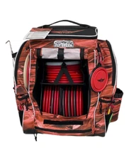 FLY GREEN PERFORMANCE RED ROCKS RED FG 1 DISC GOLF BACKPACK BAG - COOLERS, STOOL