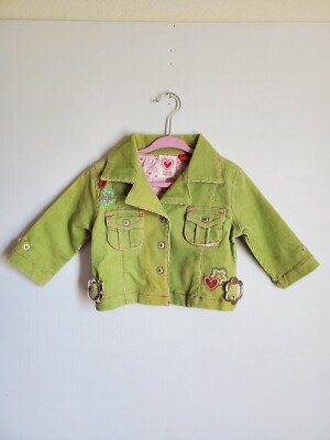 Espirit 12M Nwt 100% Cotton Corduroy Jacket Lime Green 