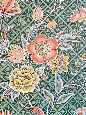 VTG NOS Katzenbach & Warren Floral Pastel Wallpaper Roll 27in x 