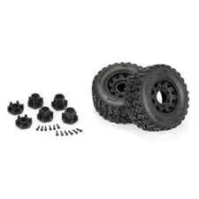 Pro-Line Jaeger HP Belted 2.8" MT Tires Pre-Mounted w/ Raid Wheels (12/14mm Hex)