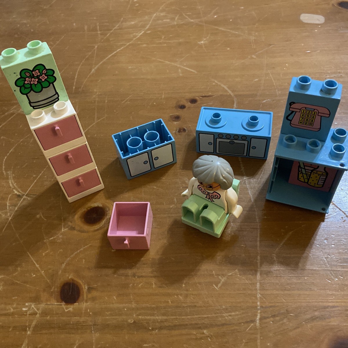 Vintage Lego Duplo 2551 Grandma's Kitchen Incomplete Sink Stove Granny