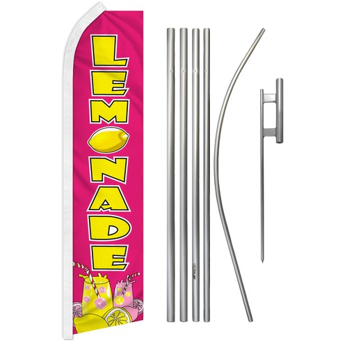 Drinks Advertising Swooper Flutter Feather Flag Kit Beer Water Lemonade Coffee - Picture 13 of 24
