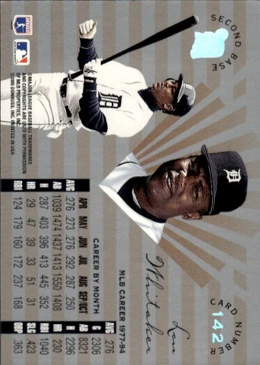 1995 Leaf Limited #142 Lou Whitaker - Image 2 of 2